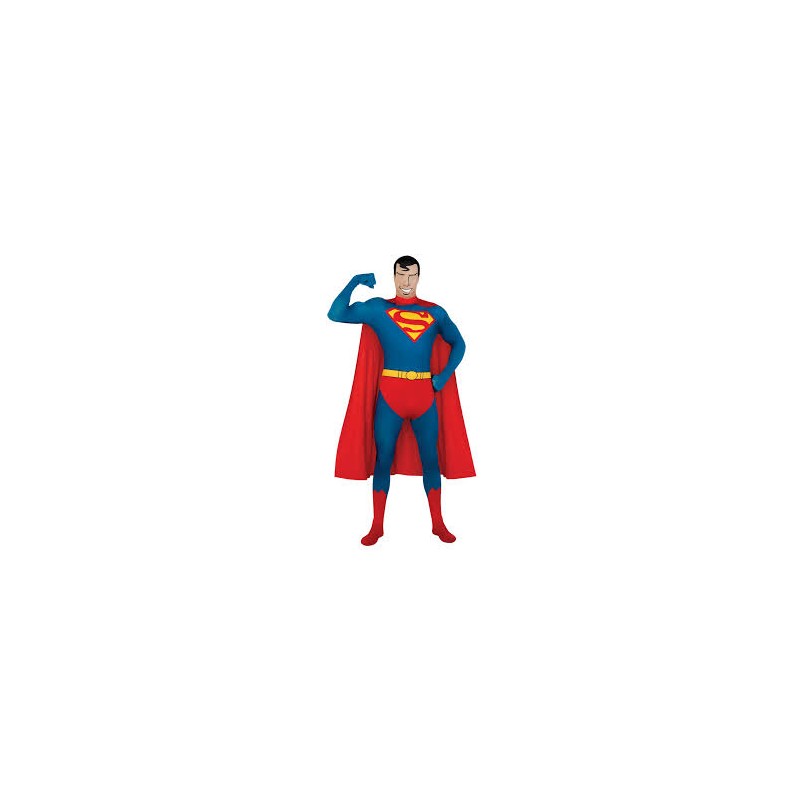 DEGUISEMENT SUPERMAN COLLE A LA PEAU TAILLE L DEGUISEMENT SUPERMAN COLLE A LA PEAU TAILLE L