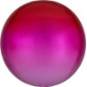 BALLON METALIQUE ORBZ OMBRE ROUGE ET ROSE 38 X 40 CM 