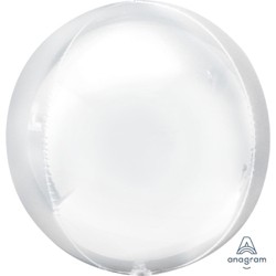 BALLON METALIQUE ORBZ BLANC 