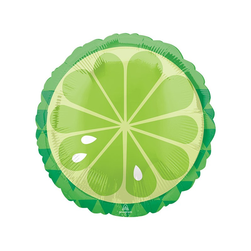 BALLON METALIQUE CITRON VERT  43 CM 