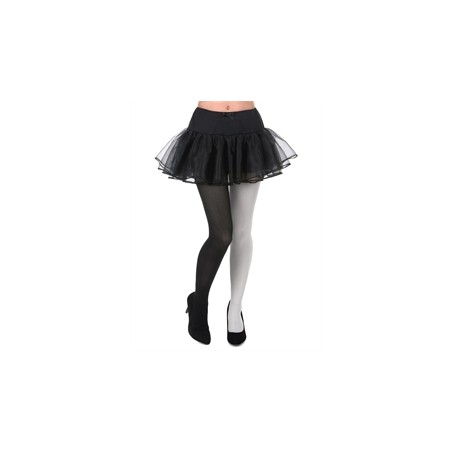 COLLANT BICOLORE BLANC ET NOIR TAILLE M/L