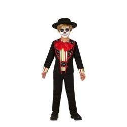 DEGUISEMENT SQUELETTE JOUR DES MORTS TAILLE 7-9 ANS 