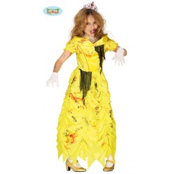 DEGUISEMENT PRINCESSE JAUNE HALLOWEEN TAILLE 7-9 ANS