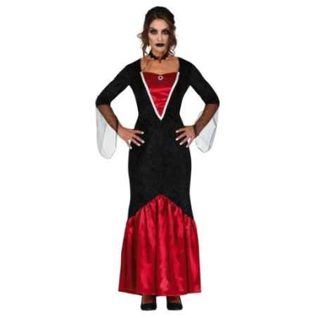 DEGUISEMENT VAMPIRE FEMME ROBE LONGUE HALLOWEEN TAILLE M