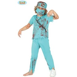DEGUISEMENT CHIRURGIEN ZOMBIE  HALLOWEEN TAILLE 5/6 ANS