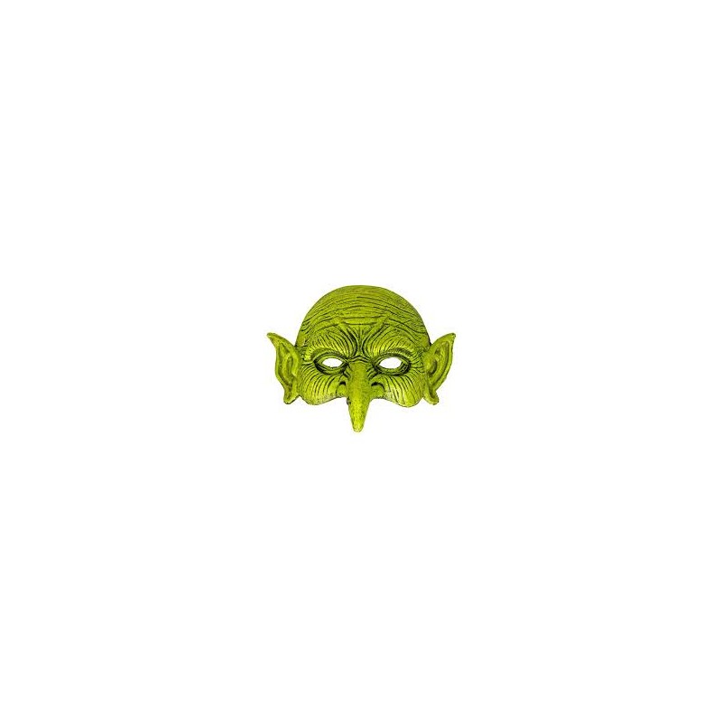 MASQUE DEMI VISAGE DE SORCIERE VERT EN LATEX 