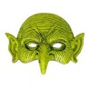 MASQUE DEMI VISAGE DE SORCIERE VERT EN LATEX 