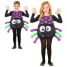 DEGUISEMENT ARAIGNEE VIOLET ET NOIR  TAILLE 110 CM 