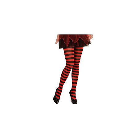 COLLANT RAYE NOIR ET ROUGE TAILLE XL
