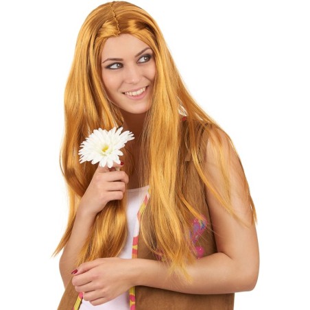 PERRUQUE ROUSSE LONGS CHEVEUX SANS FRANGE