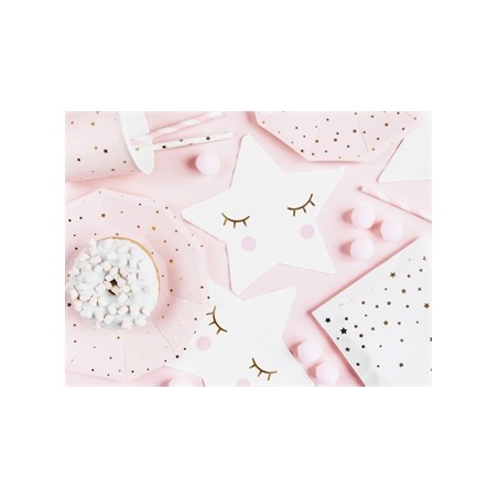 20 SERVIETTES PAPIER ETOILE OR 30 X 30 CM