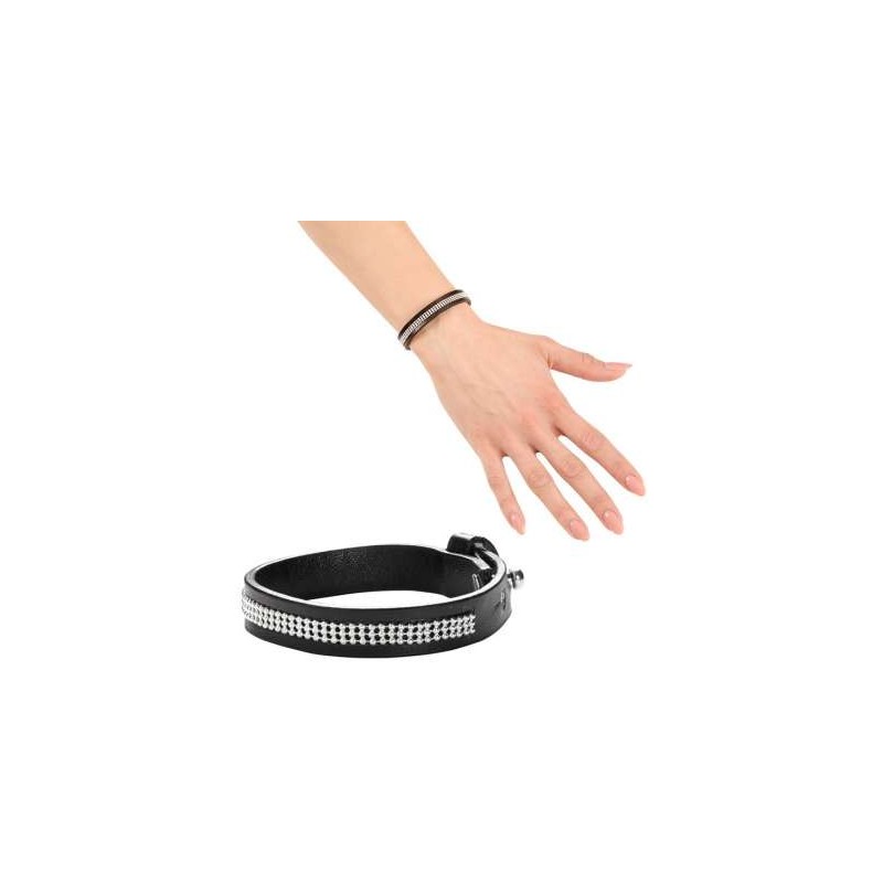 BRACELET INSCRUT FAUX CUIR NOIR BRACELET INSCRUT FAUX CUIR NOIR