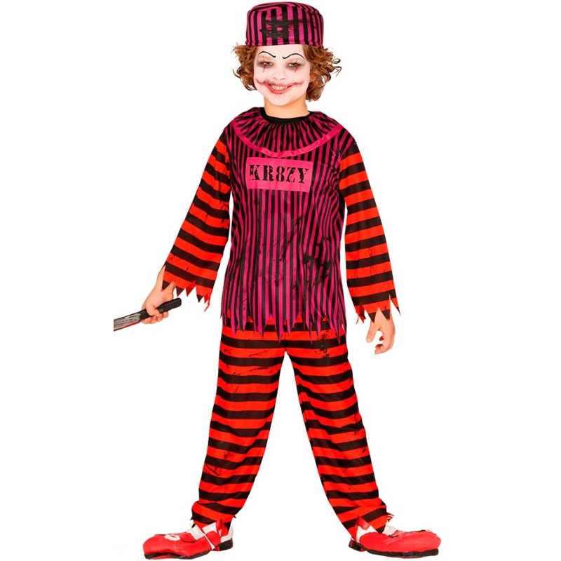 DEGUISEMENT CLOWN PRISONNIER ROUGE TUEUR TAILLE 7-9 ANS DEGUISEMENT CLOWN PRISONNIER ROUGE TUEUR TAILLE 7-9 ANS