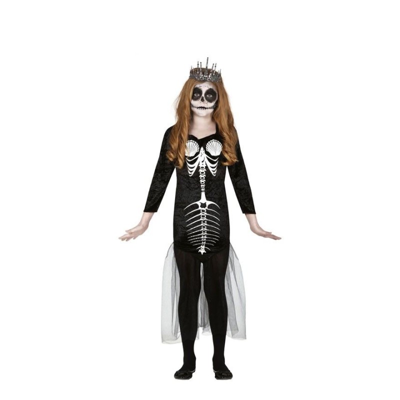 DEGUISEMENT HALLOWEEN SQUELETTE FILLE SIRENE AVEC TULLE TAILLE 10-12 ANS DEGUISEMENT HALLOWEEN SQUELETTE FILLE SIRENE AVEC TULLE TAILLE 10-12 ANS