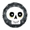 BALLON METALLIQUE ROND TETE DE MORT GENTILLE 46 CM