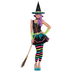 DEGUISEMENT SORCIERE NEON TAILLE 14-16 ANS 
