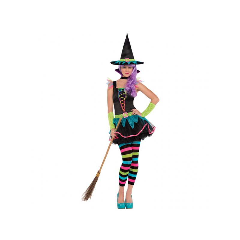 DEGUISEMENT SORCIERE NEON TAILLE 14-16 ANS DEGUISEMENT SORCIERE NEON TAILLE 14-16 ANS