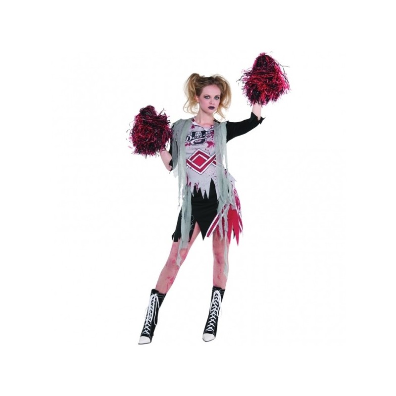 DEGUISEMENT POMPOM GIRL ZOMBIE TAILLE 46-48 DEGUISEMENT POMPOM GIRL ZOMBIE TAILLE 46-48