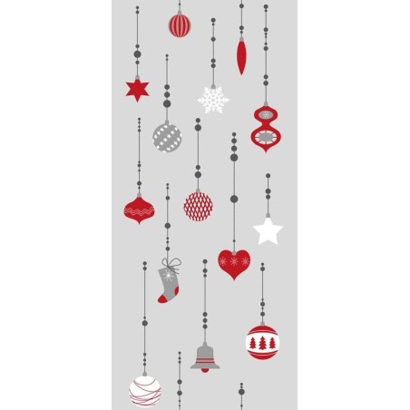 CHEMIN DE TABLE BOULES DE NOEL 30 CM X 5 M 