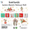 GUIRLANDE PAPIER FANIONS NOEL 4 METRES