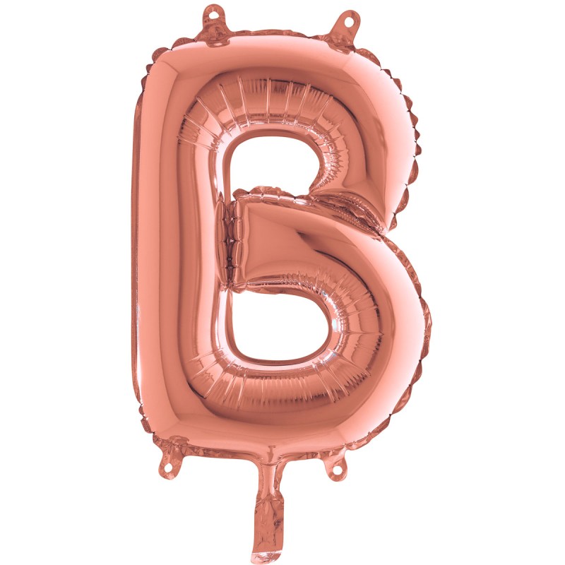BALLON METALLIQUE LETTRE B ROSE GOLD 35 CM BALLON METALLIQUE LETTRE B ROSE GOLD 35 CM