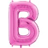 BALLON METALLIQUE LETTRE B FUSCHIA 35 CM