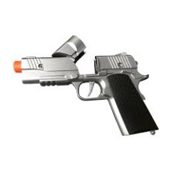 PISTOLET METAL 18 CM POLICE 8 COUPS