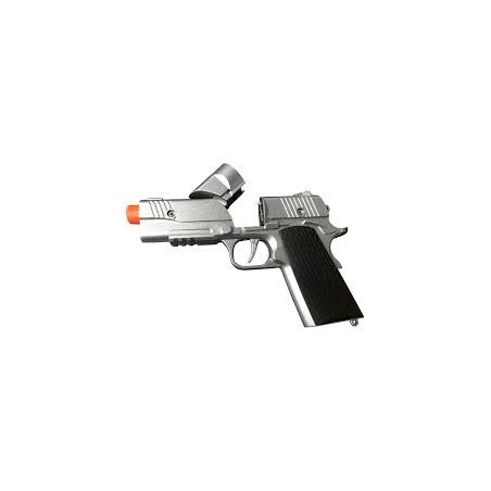 PISTOLET METAL 18 CM POLICE 8 COUPS