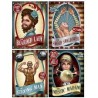 4 AFFICHES DE CIRQUE VINTAGE 38 CM 