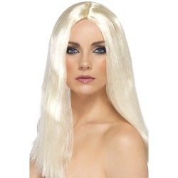 PERRUQUE LONGUE BLONDE SANS FRANGE