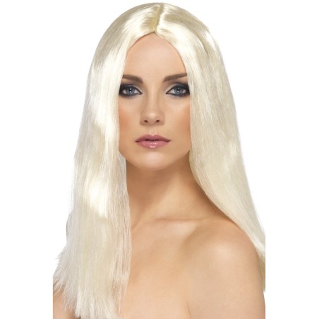 PERRUQUE LONGUE BLONDE SANS FRANGE