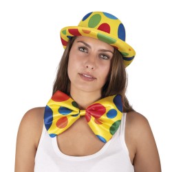 NOEUD PAPILLON MULTICOLORE CLOWN