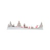 CENTRE DE TABLE VILLAGE DE NOEL ROUGE 45 x 3 x 10.5 CM