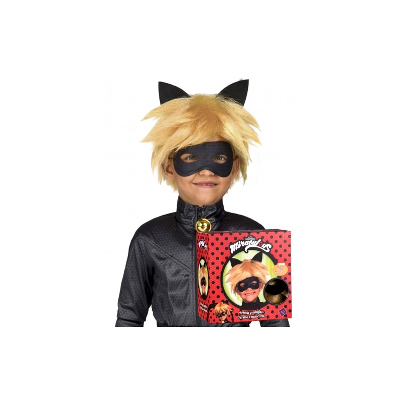 PERRUQUE ET MASQUE CHAT NOIR MIRACULOUS 