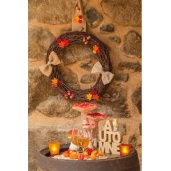 SACHET 8 FEUILLES AUTOMNE SUR PINCE 