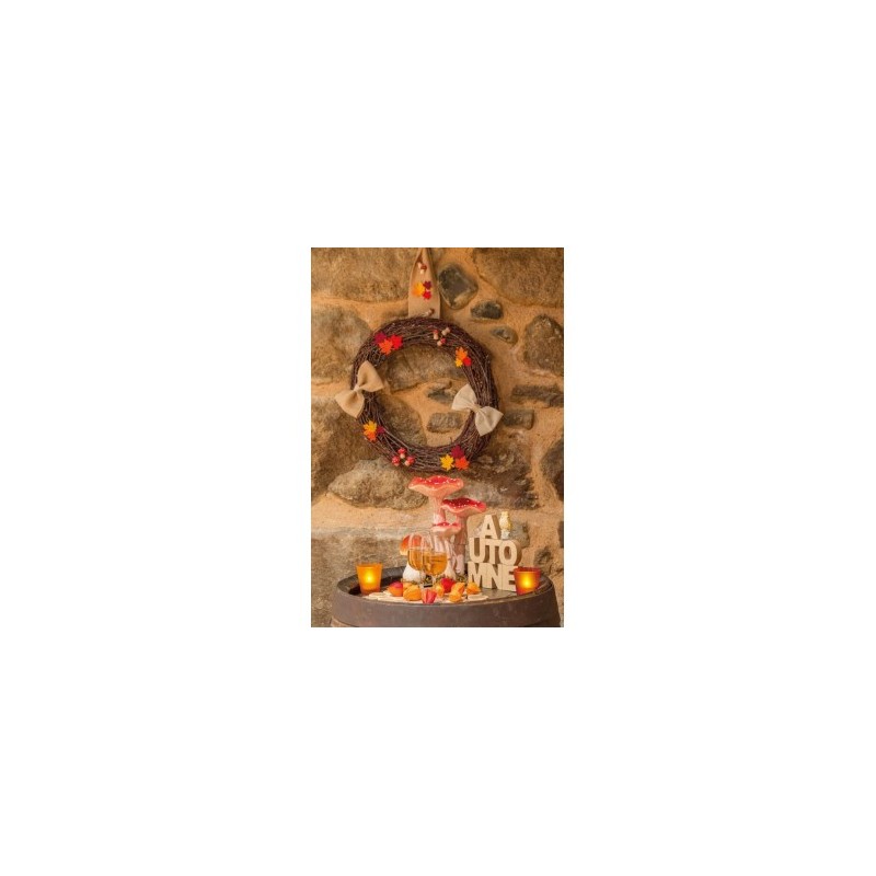 SACHET 8 FEUILLES AUTOMNE SUR PINCE 