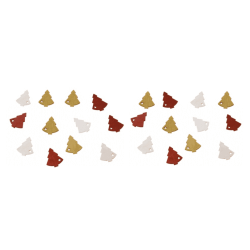SACHET DE 24 SAPINS AVEC ETOILE BOIS 