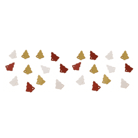 SACHET DE 24 SAPINS AVEC ETOILE BOIS 