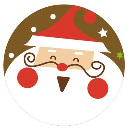SACHET 20 DECORATIONS PERE NOEL RIEUR 5 CM