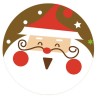 SACHET 20 DECORATIONS PERE NOEL RIEUR 5 CM