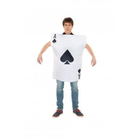 DEGUISEMENT CARTE AS DE PIQUE TAILLE UNIQUE 