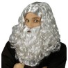 PERRUQUE MERLIN  BRILLANTE GRISE BARBE ET PERRUQUE 