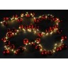 GUIRLANDE 40 BOULES ROUGES LUMINEUSE 2 METRES
