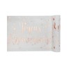 CHEMIN DE TABLE JOYEUX ANNIVERSAIRE ROSE GOLD 30 CM X 3METRES 