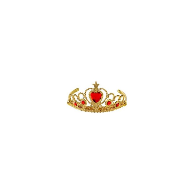 DIADEME OR AVEC PIERRE COEUR ROUGE DIADEME OR AVEC PIERRE COEUR ROUGE