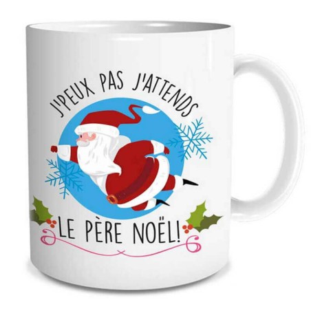 MUG J'PEUX PAS J'ATTENDS LE PERE NOEL