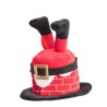 CHAPEAU DE NOEL CHEMINEE AVEC JAMBE DU PERE-NOEL 