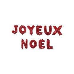 BALLON METALLIQUE JOYEUX NOEL HAUTEUR 30 CM  ROUGE 