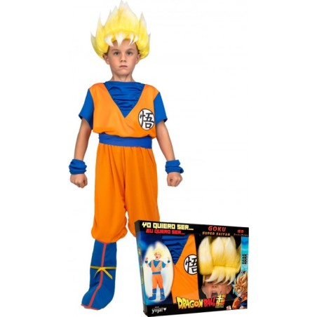 DEGUISEMENT GOKU SUPER SAIYAN DRAGON BALL TAILLE 5-6 ANS