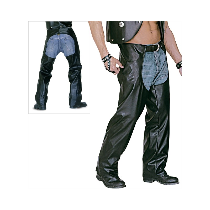 PANTALON MOTARD CHAPS SIMILI CUIR TAILLE XL PANTALON MOTARD CHAPS SIMILI CUIR TAILLE XL